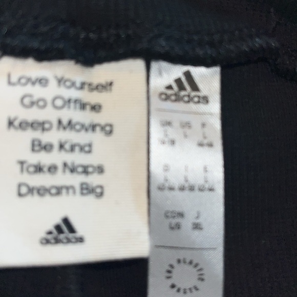 Adidas Black Sweatpants for Active Comfort LOUNGE RIBBED FLARED-LEG PANTS Large - Picture 7 of 11